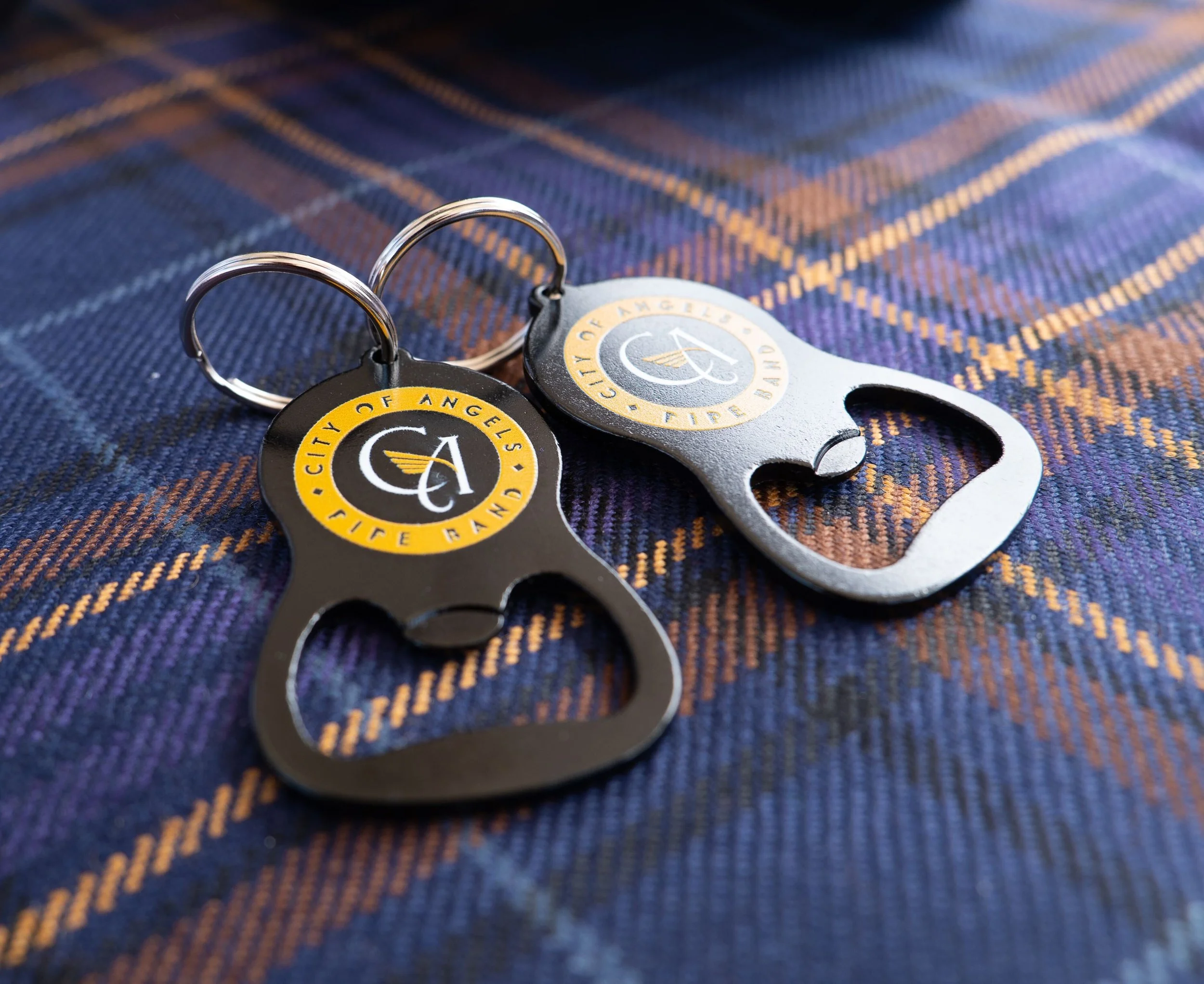 Bottle Opener Keychain CITY OF ANGELS PIPE BAND